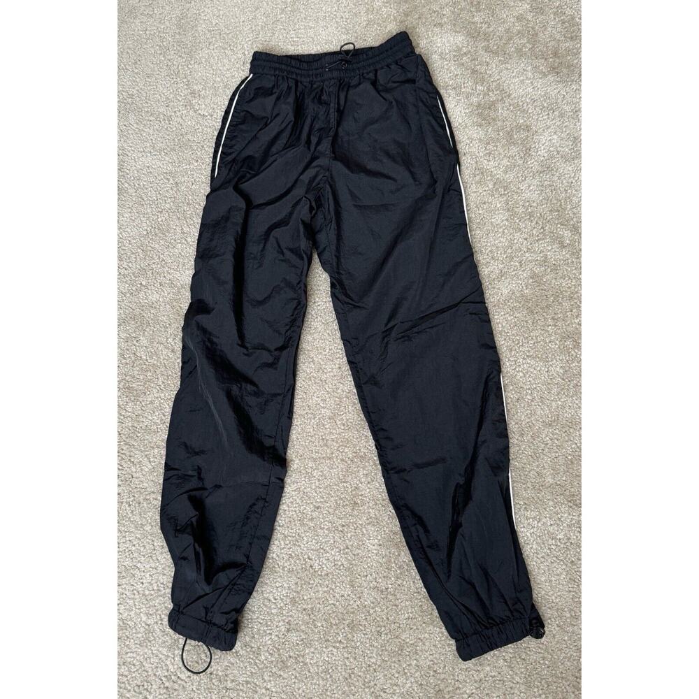 Garage Pants Black Cargo Pockets Outdoor Cotton Blend Y2k Women’s Xs W23” x L38”
